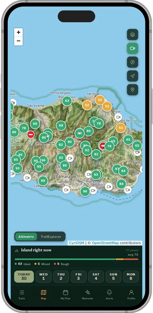Levadas app: Every trail, mapped
